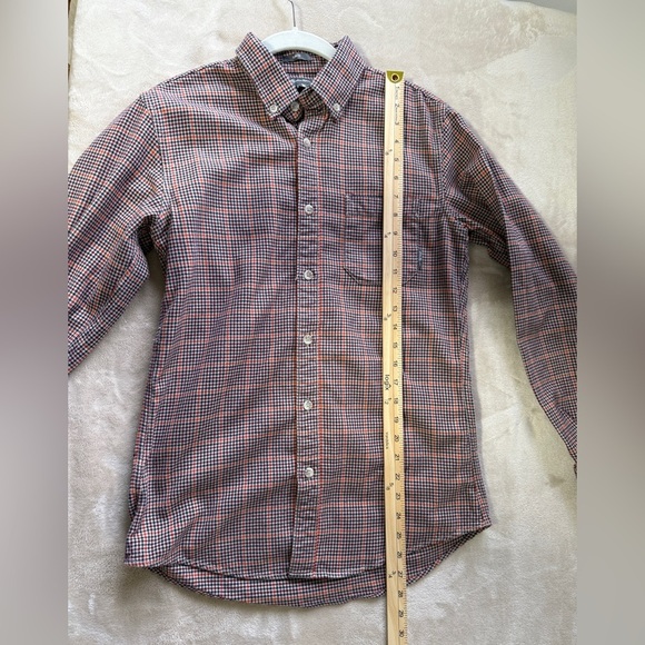 Eddie Bauer Mens Small Check‎ Flannel Long Sleeve Heavy Weight Work Shirt Brown - Picture 6 of 9